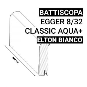 Battiscopa Egger Elton Bianco 8/32 Aqua+