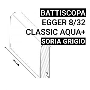 Battiscopa Egger Soria Grigio 8/32 Aqua+