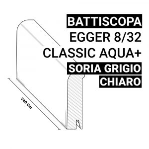 Battiscopa Egger Soria Grigio Chiaro 8/32 Aqua+