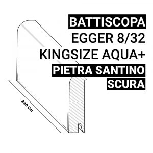 Battiscopa Laminato 8/32 Kingsize Aqua+ Egger Pietra Santino Scura