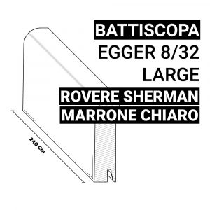 Battiscopa per Laminato 8/32 Large Egger Rovere Sherman Marrone Chiaro