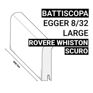 Battiscopa per Laminato 8/32 Large Egger Rovere Whiston Scuro
