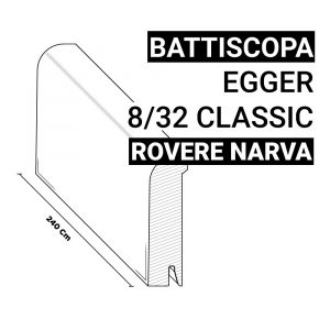 Battiscopa MDF Laminato Rovere Narva Egger 8/32 Classic