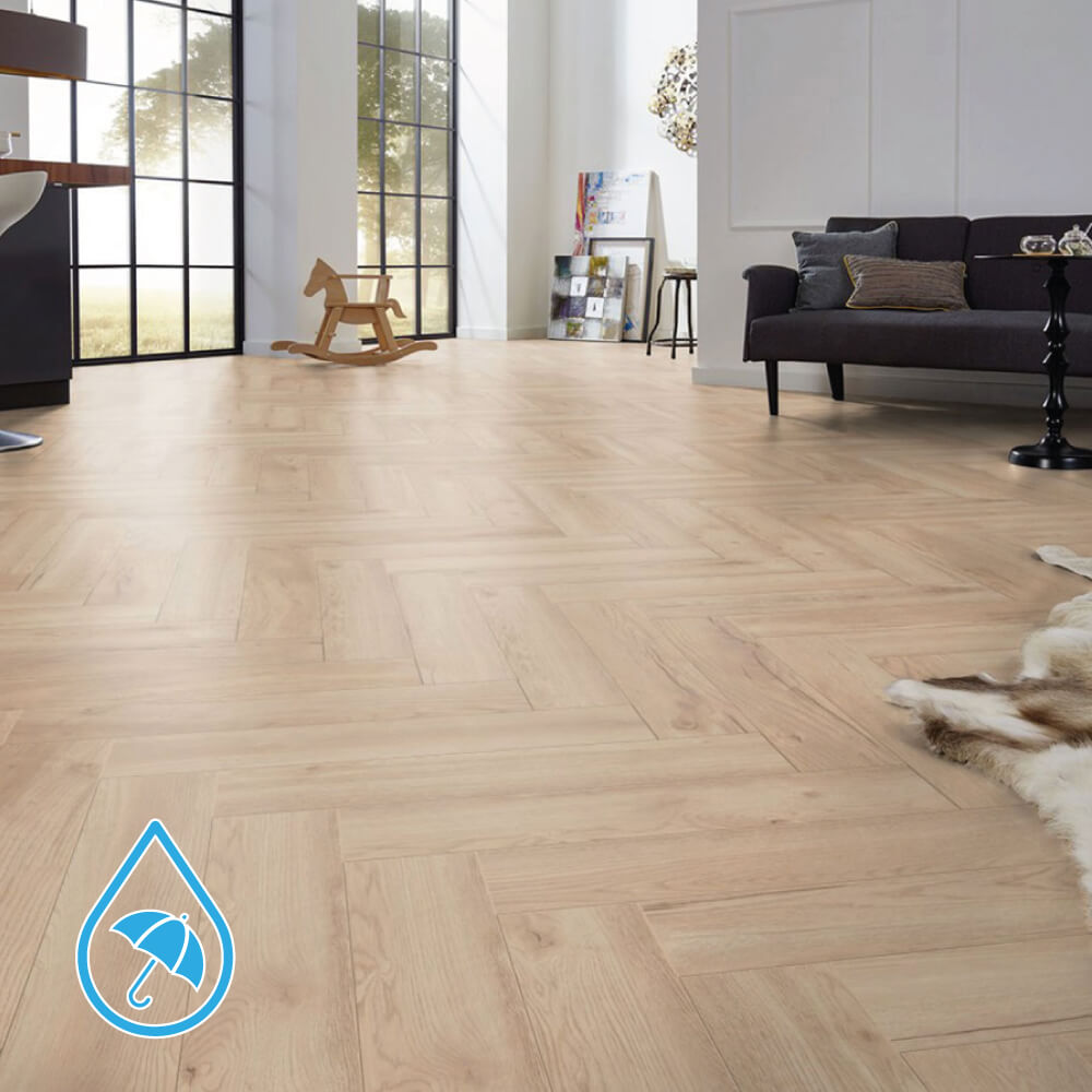 Laminato spina di pesce resistente acqua Toulouse Oak