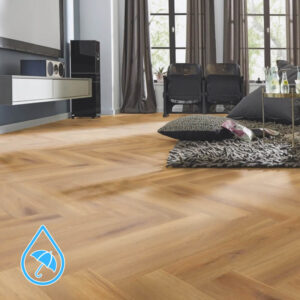 Laminato spina di pesce resistente acqua Pisa Oak-d3861