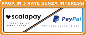 Paga in 3 Rate Senza Interessi con Scalapay o Paypal