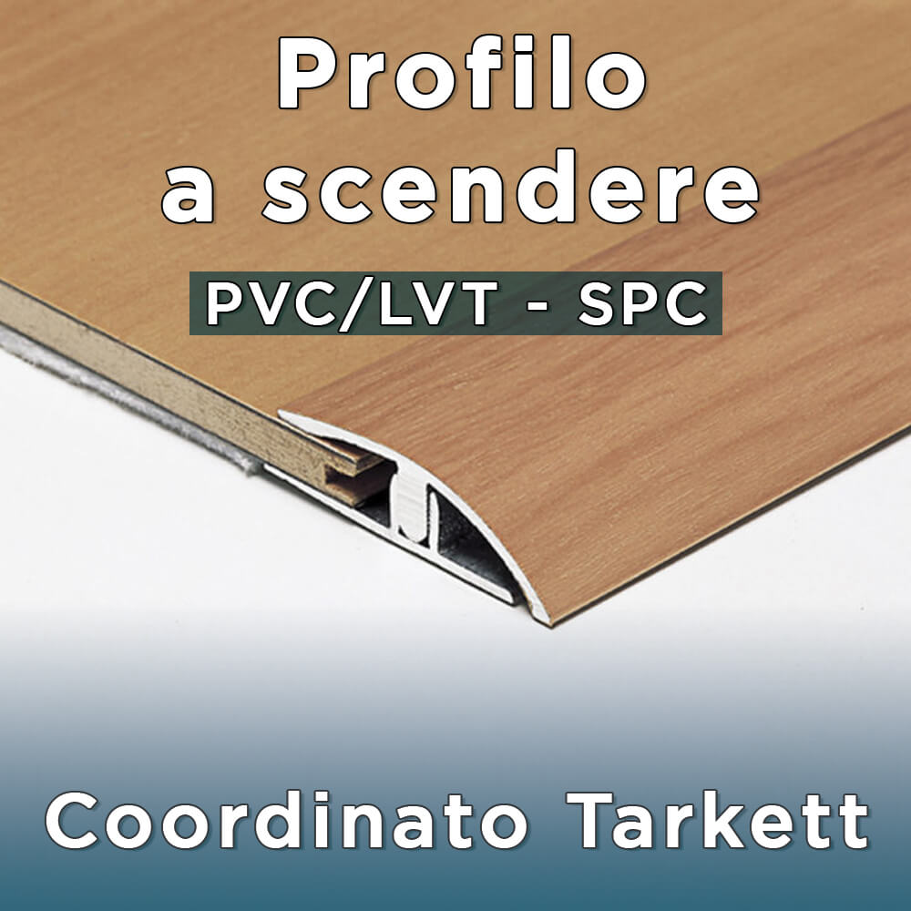 Profilo a Terminale scendere Tarkett per pavimento in PVC-LVT e SPC